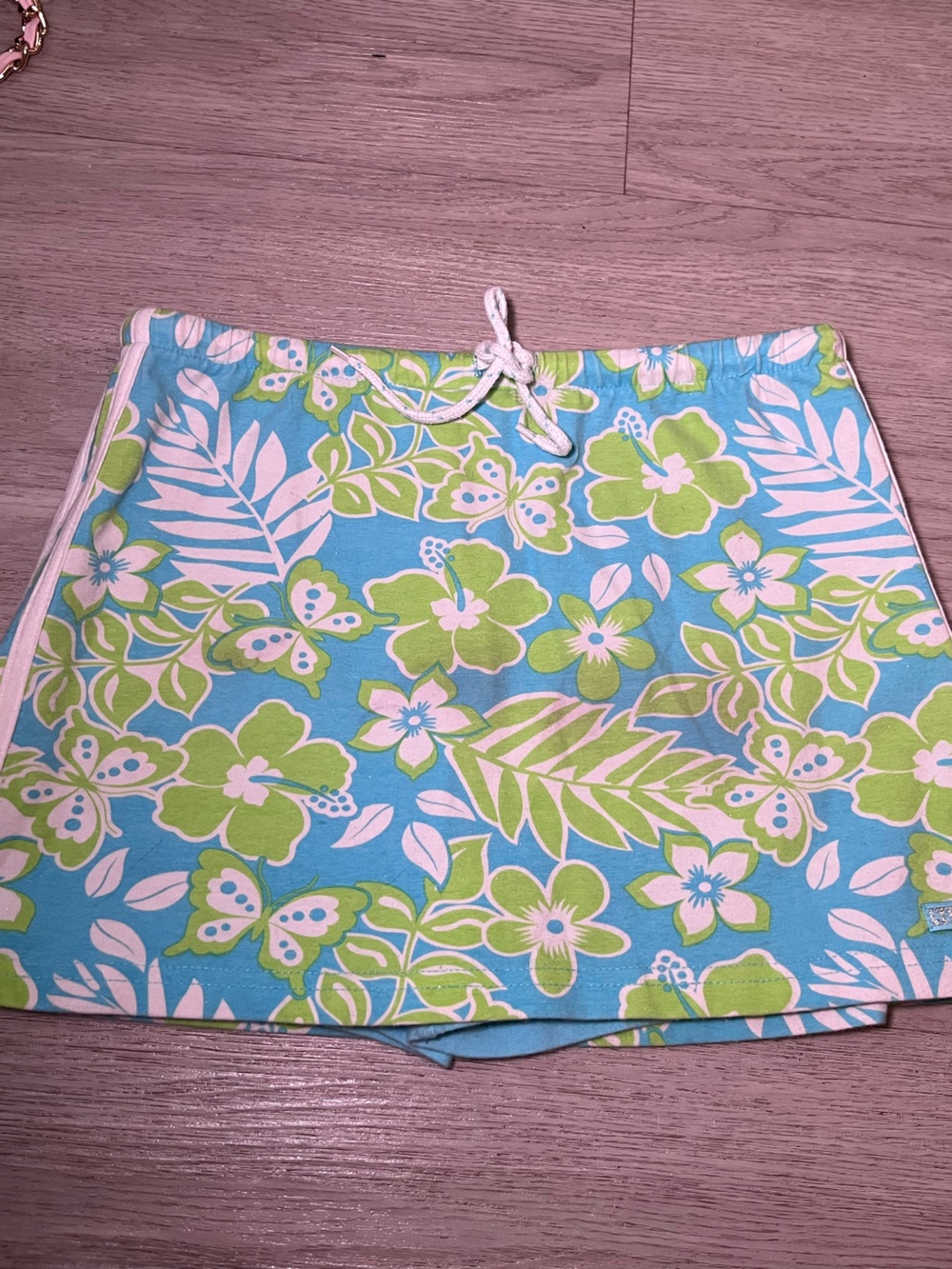 Limited Too Y2K Tropical Mini Skirt with Shorts YM fits XS